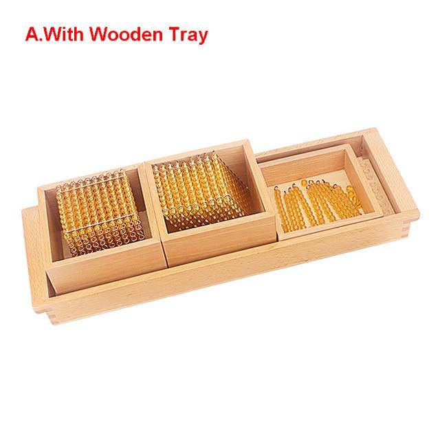 Montessori Math Gold Beads With Box Trays