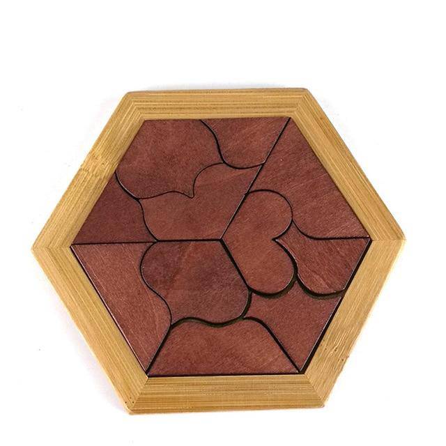 Wooden Geometric Tangram Puzzle Toy